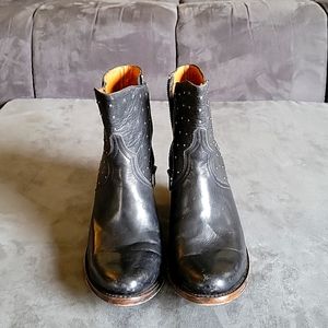 Lucchese black studded booties (size 9 1/1)